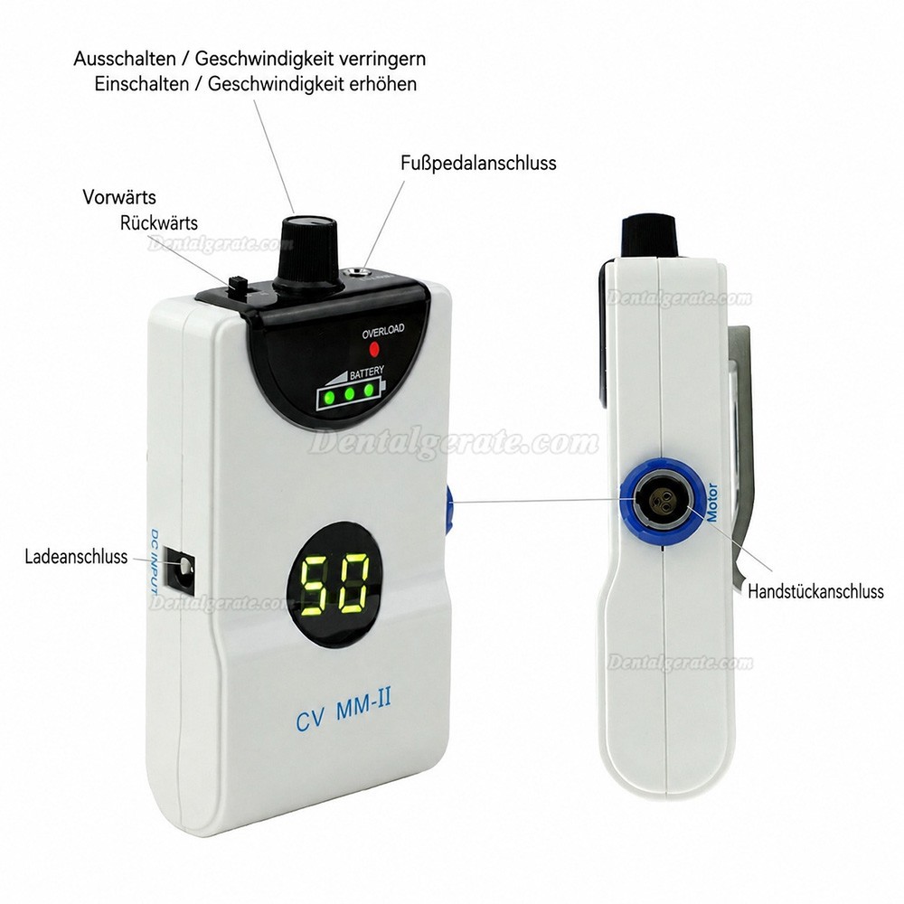 Zahnheilkunde Electric Brushless Micro Motor Laborpolierer E-Typ 35.000U/min Zahnheilkunde Electric Brushless Micro Motor Laborpolierer E-Typ 35.000U/min